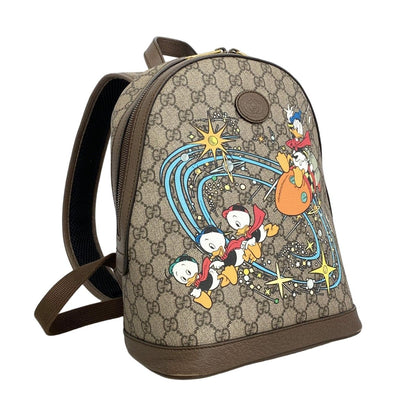 Gucci Backpack GG Supreme Disney Collaboration Donald Brown Gold — view 2