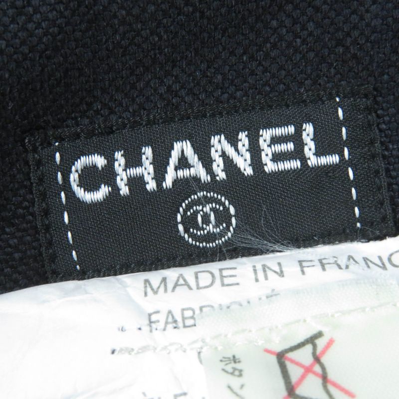 CHANEL Vintage 150466d4 A250078 100% Linen 100% Silk Lining Logo Button Tight