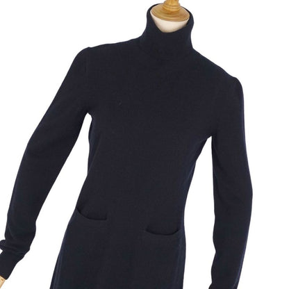 Hermes Dress High Neck Knit Wool Silk T