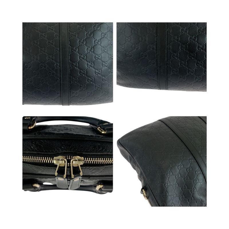 Guccissima Black Silver Hardware Leather 208463 Business Bag Shoulder Bag 2way