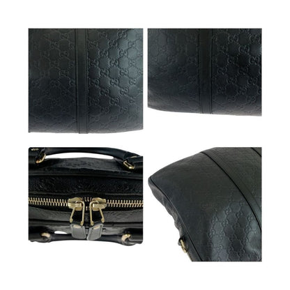 Guccissima Black Silver Hardware Leather 208463 Business Bag Shoulder Bag 2way