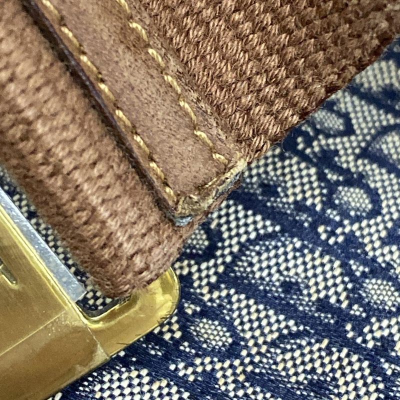 Dior/christian Dior Shoulder Bag Street Chic/trotter Navy And Ivory And Brown