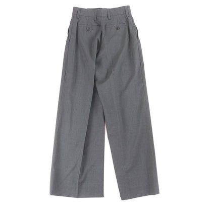 Prada 100% Virgin Wool Pleated Trousers Pants Charcoal Legre 36 — view 2