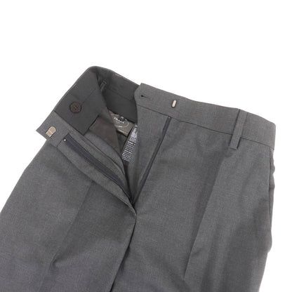 Prada 100% Virgin Wool Pleated Trousers Pants Charcoal Legre 36 — view 3