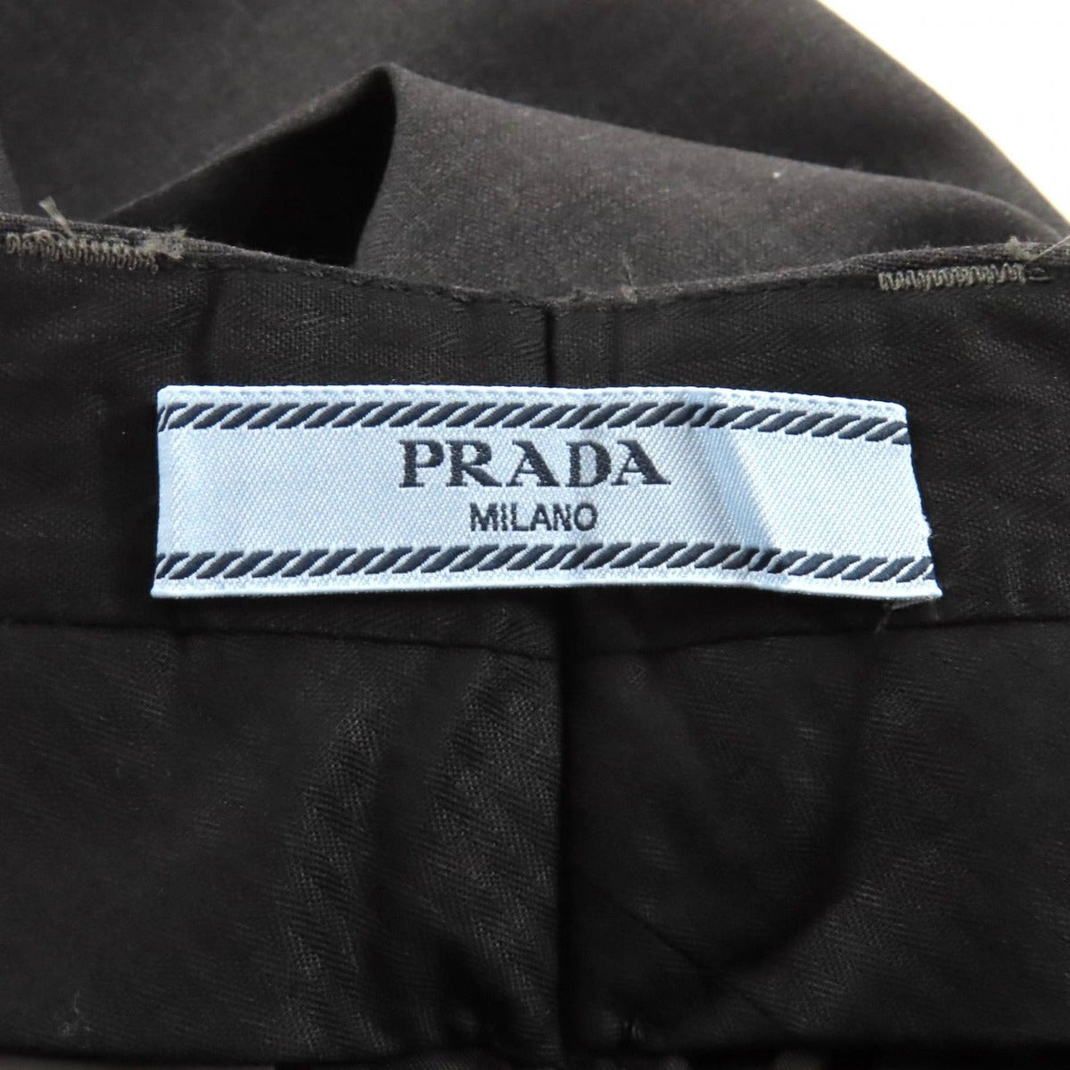 Prada 100% Virgin Wool Pleated Trousers Pants Charcoal Legre 36 — view 6