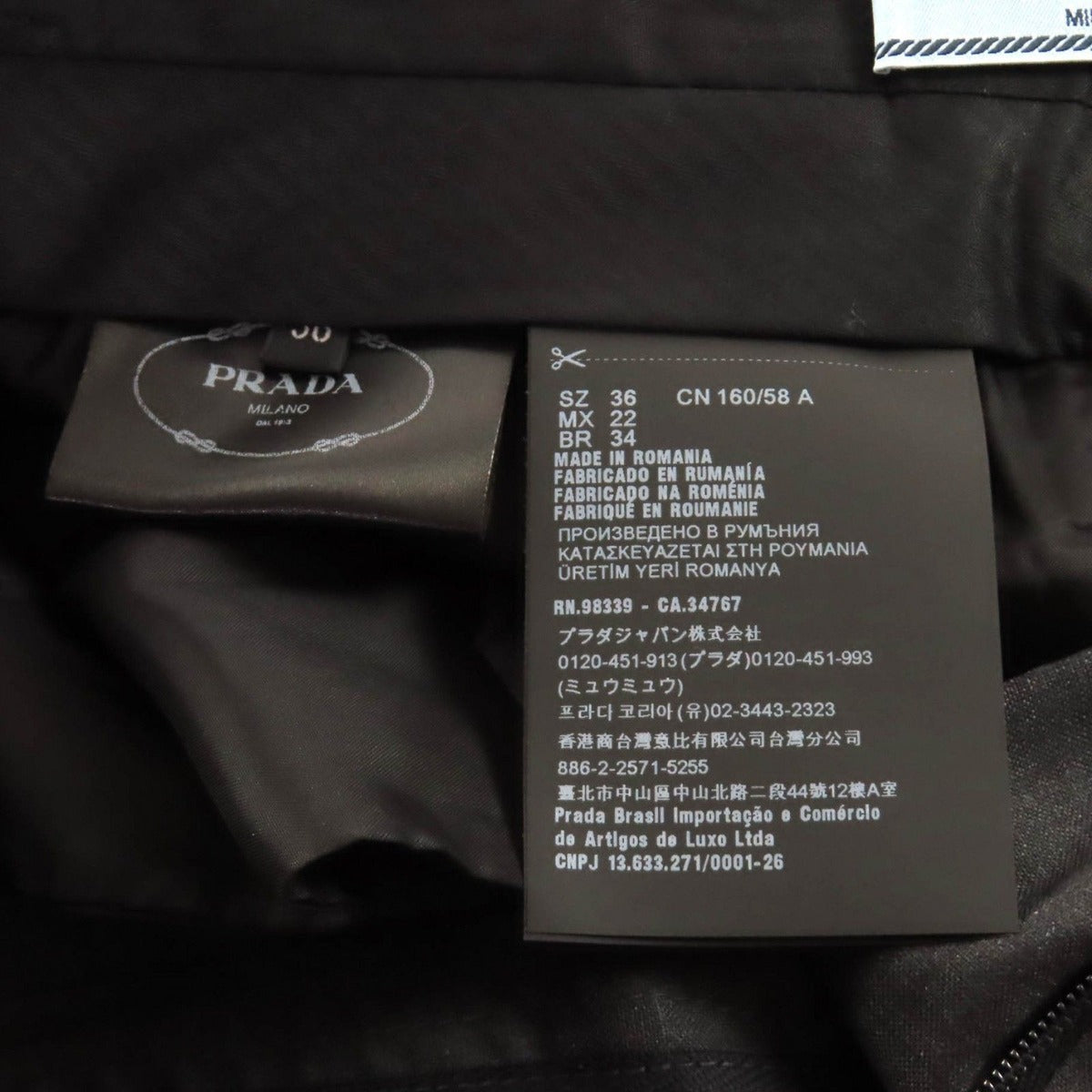 Prada 100% Virgin Wool Pleated Trousers Pants Charcoal Legre 36 — view 7