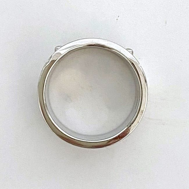 Gucci Logo Ring Ec21087 Silver Ring Size 19