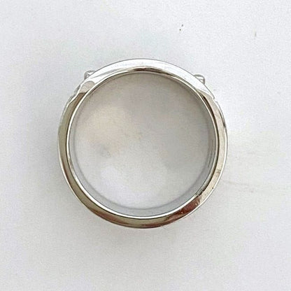 Gucci Logo Ring Ec21087 Silver Ring Size 19