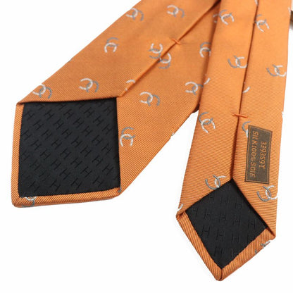 Hermes 23 Years 339359t Croisée Le Fer 100% Silk Orenge/gris/blanc Horseshoe