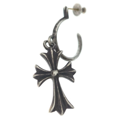 Chrome Hearts Tiny CH Cross Hoop Earrings Silver