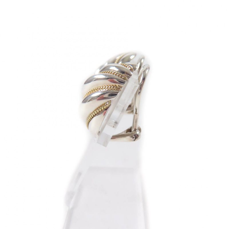 Tiffany & Co Vintage Twisted Rope Shell Dome Combination Earrings