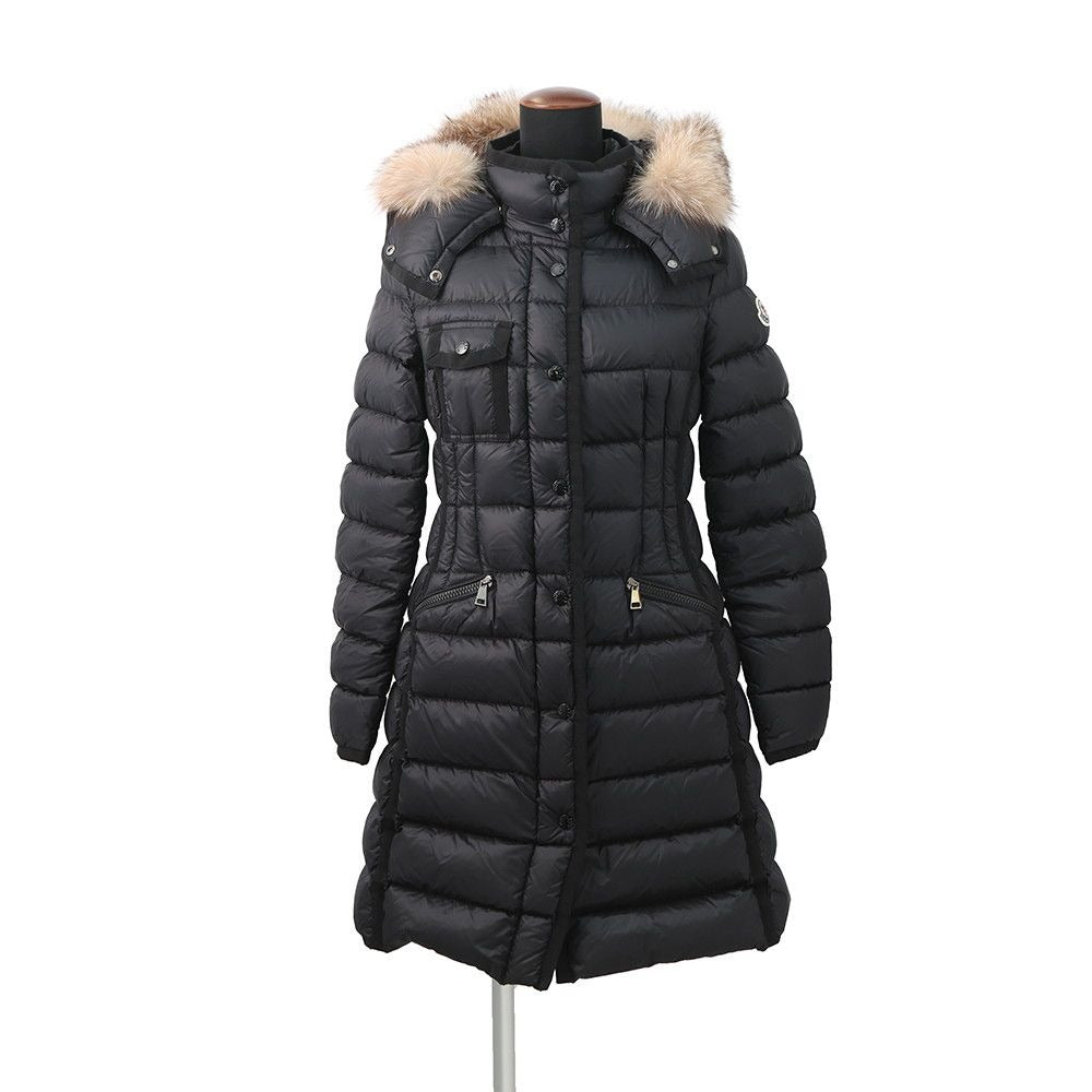 Moncler Mont Cles Down Coat Hermifur Nylon 0 Black