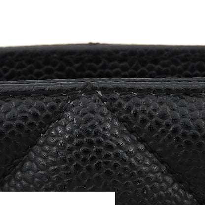 Chanel Reissue Tote Bag Black Silver Caviar Leather Quilted CC Logo — view 6
