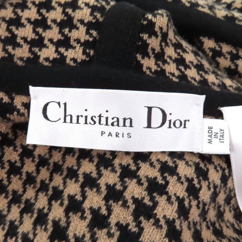 Christian DIOR 024c12am035 Hooded Staggered Logo Design Cashmere Cape Poncho