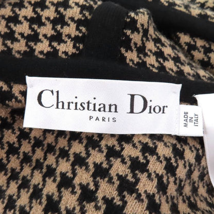 Christian DIOR 024c12am035 Hooded Staggered Logo Design Cashmere Cape Poncho