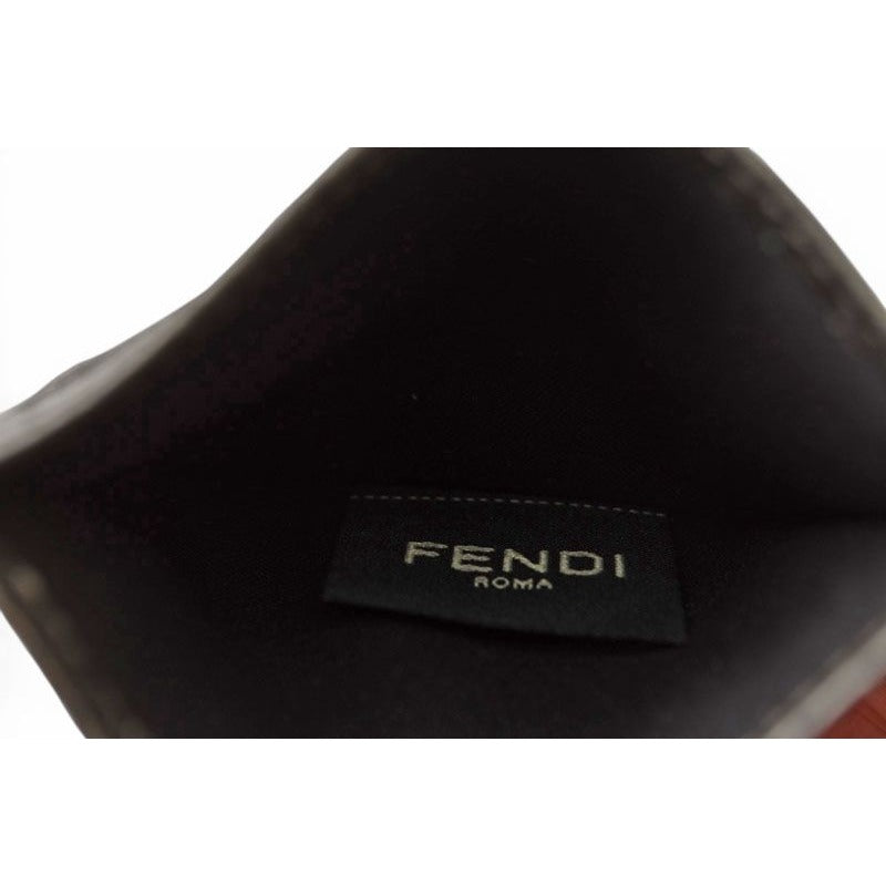 Fendi Card Case Business Holder Leather FF Baguette Motif Metallic — view 6