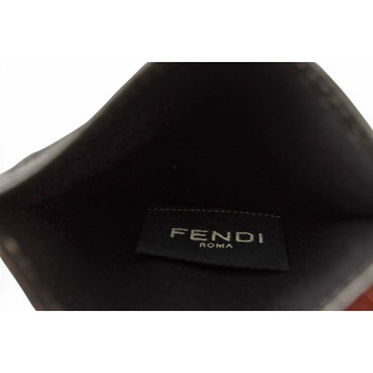 Fendi Card Case Business Holder Leather FF Baguette Motif Metallic — view 6