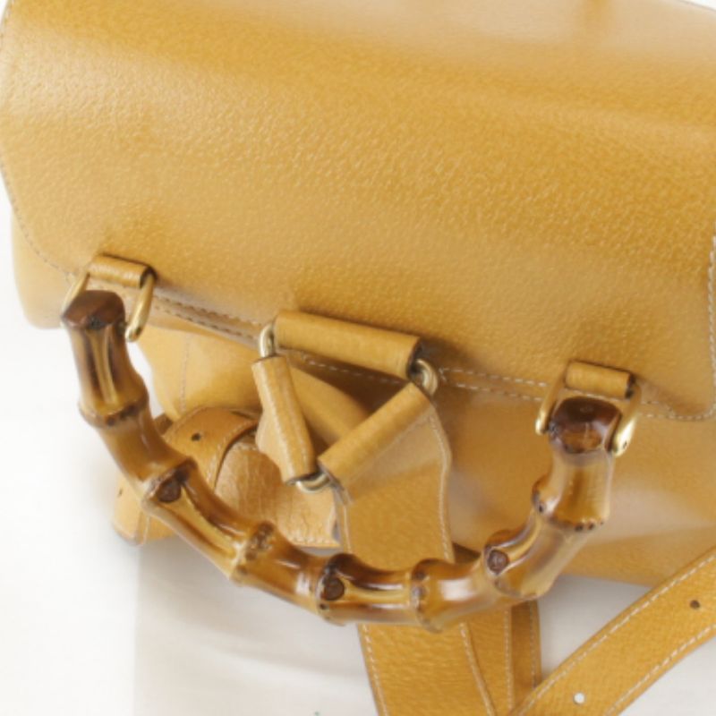 Gucci 003 2058 0016 Backpack Daypack Leather / Bamboo Women