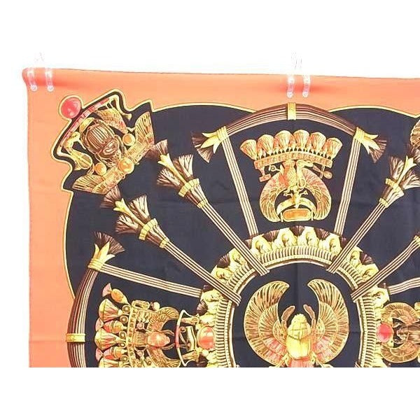 Hermes Scarf Carre 90 Multicolor Silk Caty Ancient Egyptian Scarab — view 2