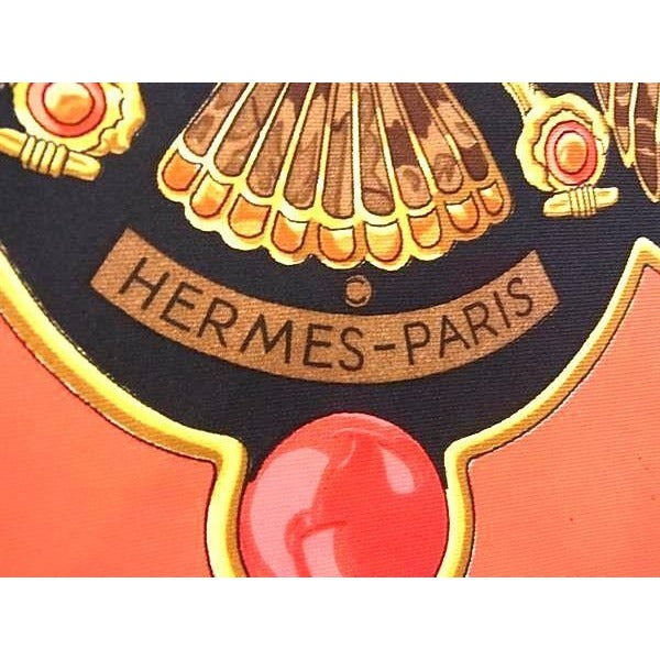Hermes Scarf Carre 90 Multicolor Silk Caty Ancient Egyptian Scarab — view 4