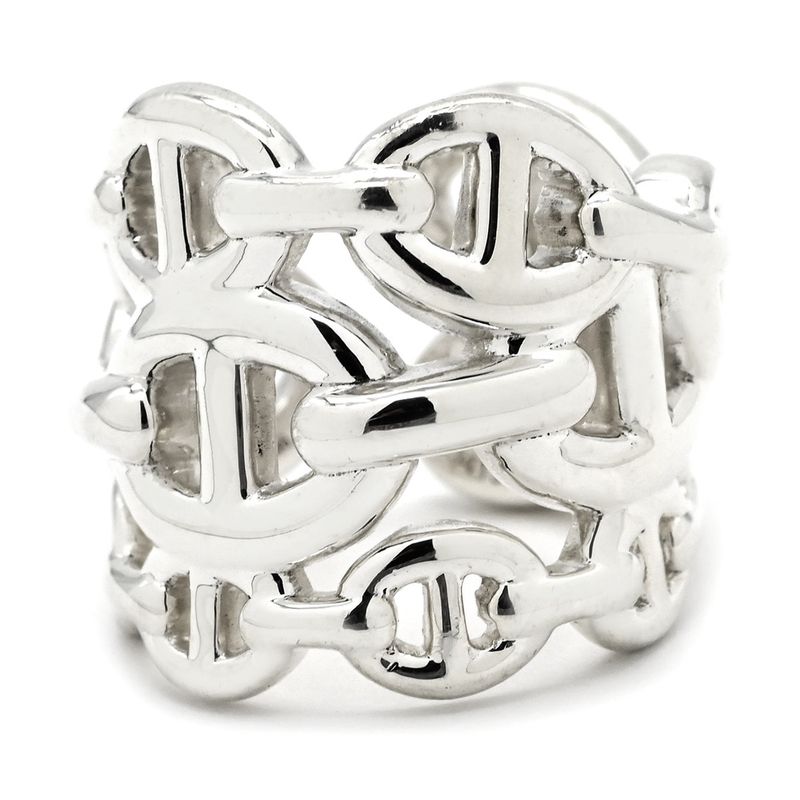 Hermes Ring Chaine D'ancre Anchene GM Silver 925 Silver #46 (Jp6) Accessories