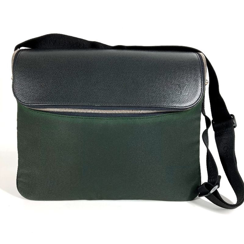 Louis Vuitton Shoulder Bag Taimir M30862 Taiga Leather Ardoise Khaki