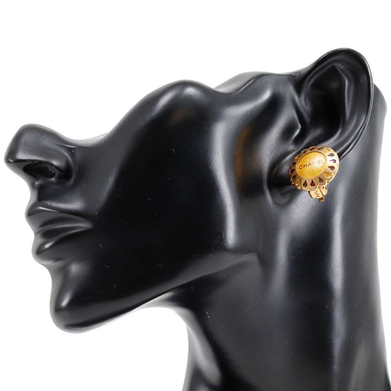 Chanel Flower Motif Gold Plated 99A Ladies 7.5g Earrings