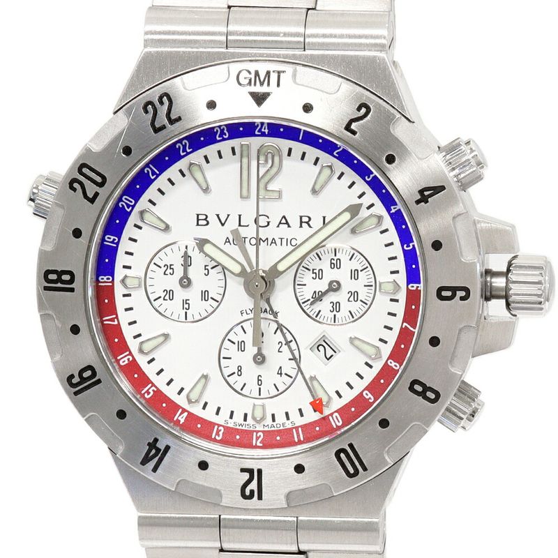 Bulgari Diagono Professional Chrono Gmt40sfb Men's