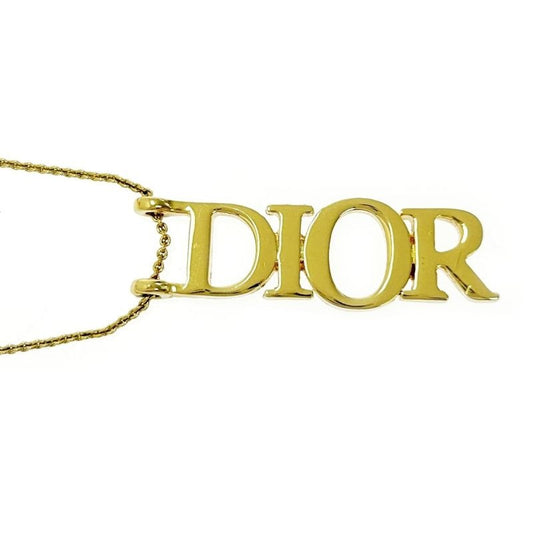 Christian Dior GP Logo Necklace Gold