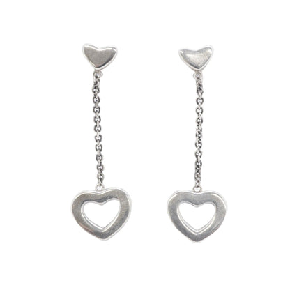 Tiffany & Co Earrings Heart Link Drop Silver — view 2