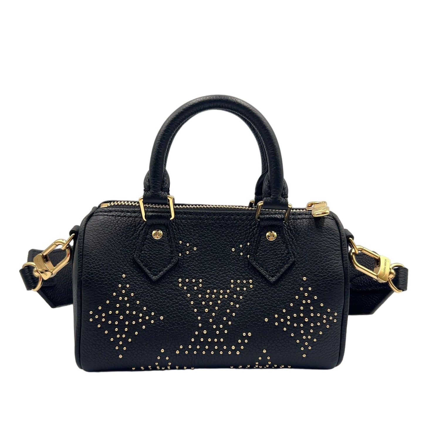 Louis Vuitton Nano Speedy Monogram Empreinte 2-Way Shoulder Leather Black