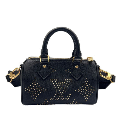 Louis Vuitton Nano Speedy Monogram Empreinte 2-Way Shoulder Leather Black