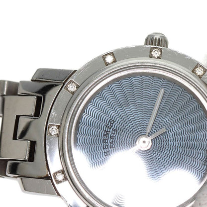 Hermes Cl4230 Clipper Na Cles 12P Diamond Bezel Wristwatch SS Ladies