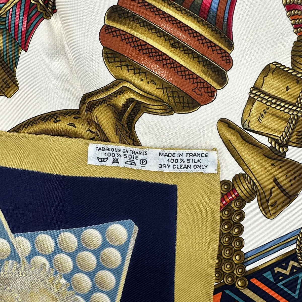 Hermes Carre 90 Yellow Gold of the Chiefs Scarf — view 4