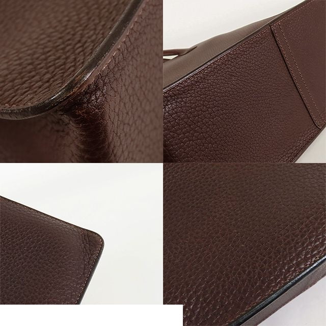 Hermes Whitebus Up Chocolat Gold Fjord Tote Bag — view 5