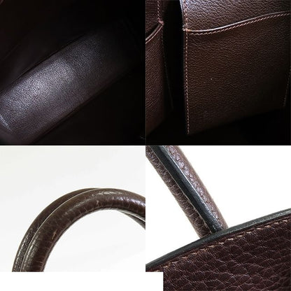 Hermes Whitebus Up Chocolat Gold Fjord Tote Bag — view 6