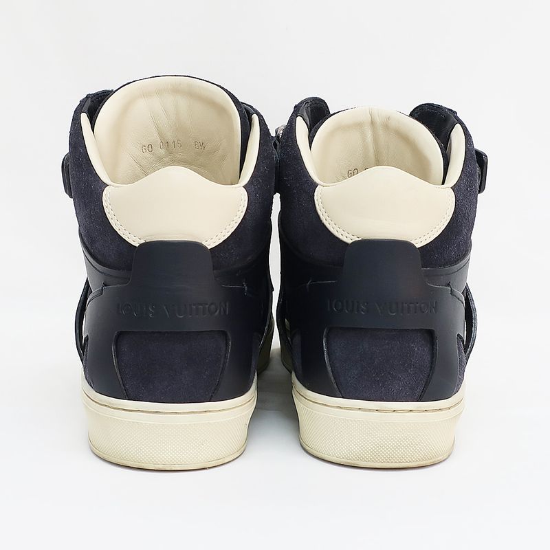Louis Vuitton High Cut Sneakers - Suede Navy - Notation Size 6.5