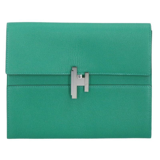 Hermes Sinetic Chevre a Engraved Clutch Bag