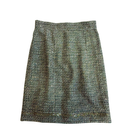 Chanel Wool Skirt Gray