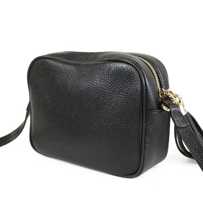 Gucci Soho Small Disco Black Leather Fringe Shoulder Bag — view 2