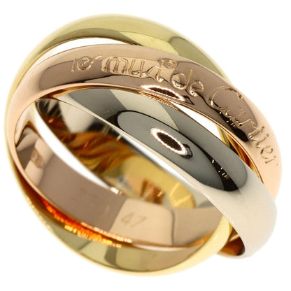Cartier Trinity 47 Ring 18K Yellow Gold Pink White