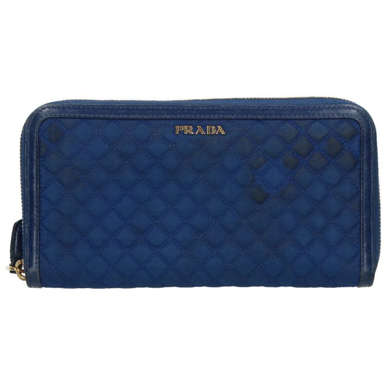 Prada 1m0506 Quilted Round Zip Wallet For Women