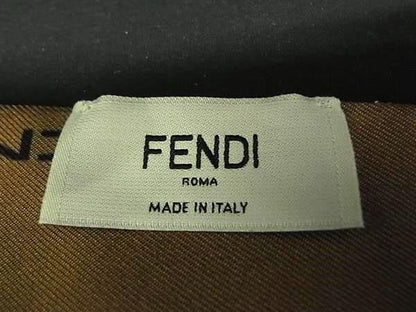 Fendi Lappy 100% Silk Ribbon Scarf Tulley Women Brown Ff7061