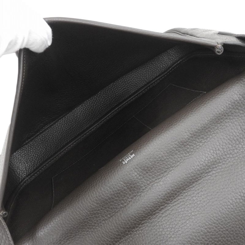 Hermes Victoria Messenger Crossbody 2way Shoulder Bag Men's Dark Brown