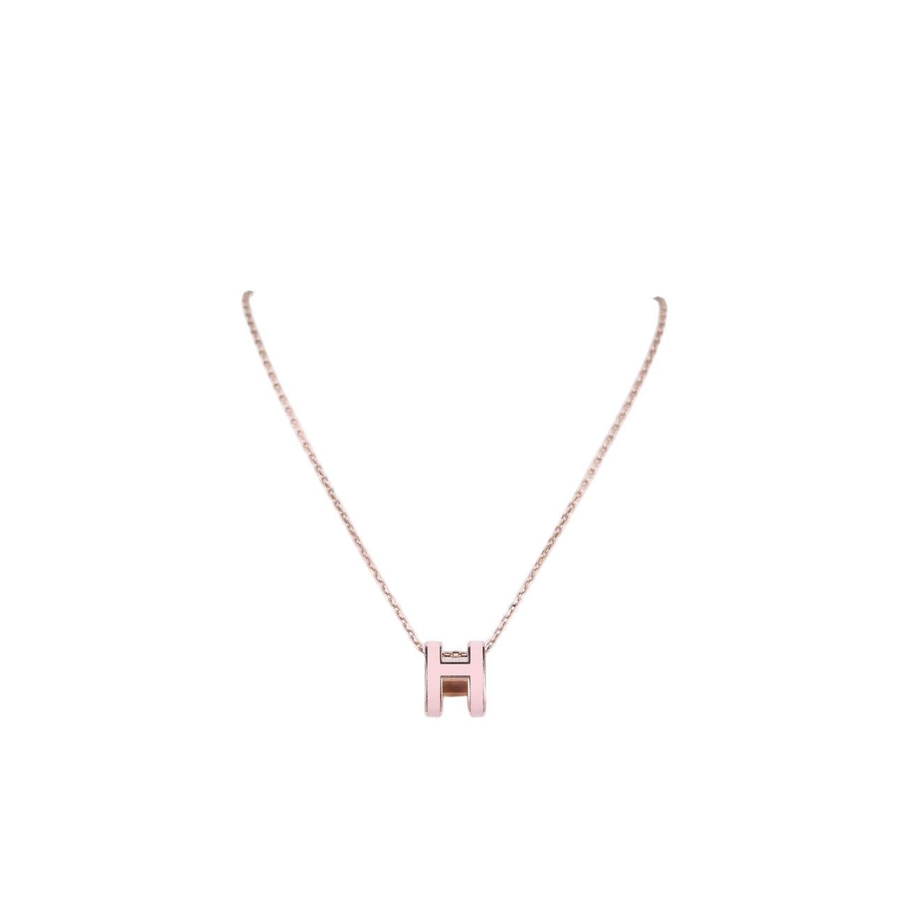 Hermes Pop Gold Pink Necklace