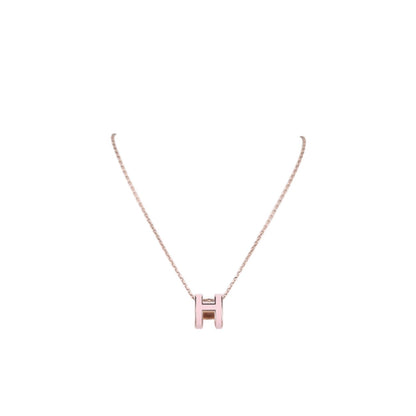 Hermes Pop Gold Pink Necklace