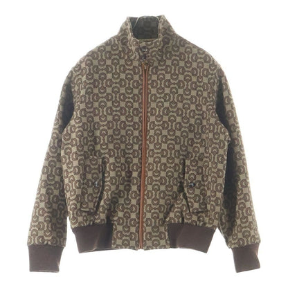 Gucci Horsebit Jacquard Wool Jacket Brown