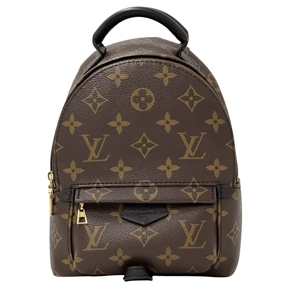 Louis Vuitton Monogram Backpack Palm Spring Mini Brown Black Compact