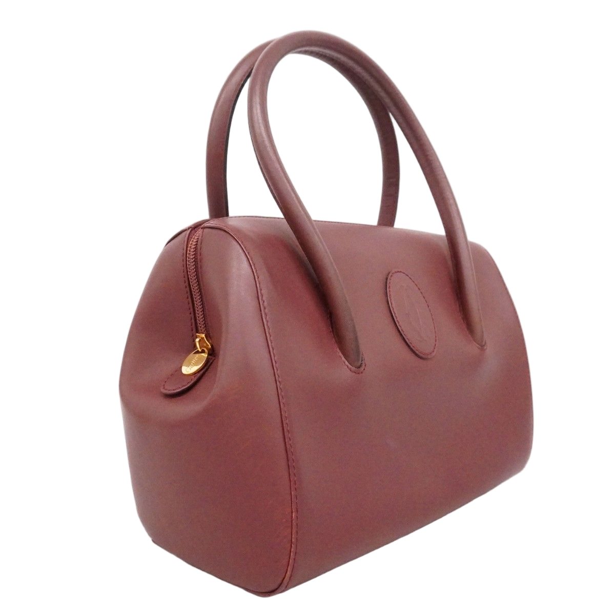 Cartier Handbag Must Leather Bordeaux Gold — view 2