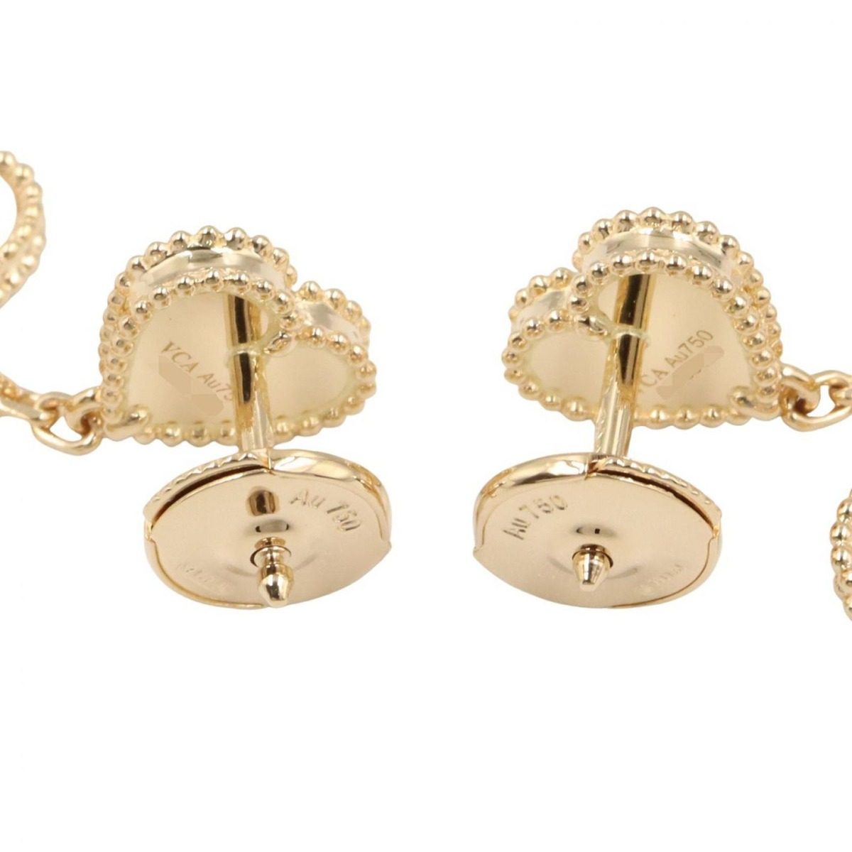 Van Cleef & Arpels Earrings Sweet Heart Diamond 18k Mother of Pearl — view 2
